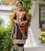 magenta EMBRODERY  Salwar suit for women