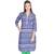 Chinese Collar Blue Sexy Cotton Kurti