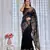 black Georgette sequin saree With Blouse