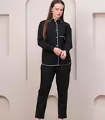 Black plain cotton jayti jade co-ord sets