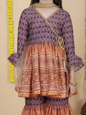 Girls wedding wear angrakha kurta & sharara set 2