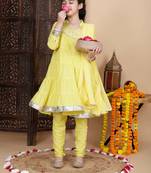 Baby girls festive kurta and churidar set