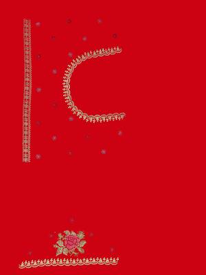  red resham cross embroidery georgette saree 3