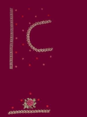  wine resham cross embroidery georgette saree 3