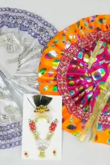 8'' Diameter, Shri Ladoogopal Poshak with Shringar