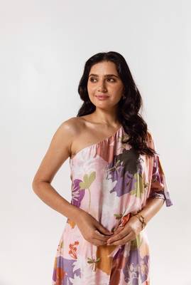 Pink cotton silk printed camilla jumpsuit 4