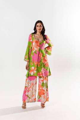 Multicolor cotton silk printed marnie set 1