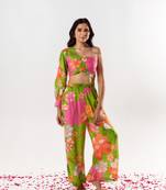 Multicolor cotton silk printed alyssa set