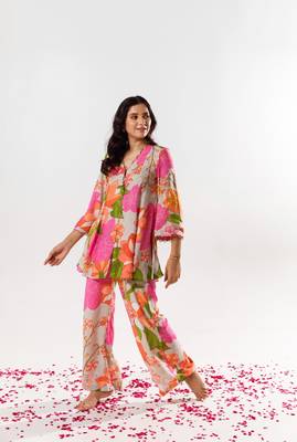 Multicolor cotton silk printed helena set 1