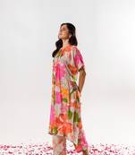 Multicolor cotton silk printed layla set