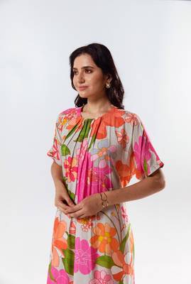Multicolor cotton silk printed layla set 4