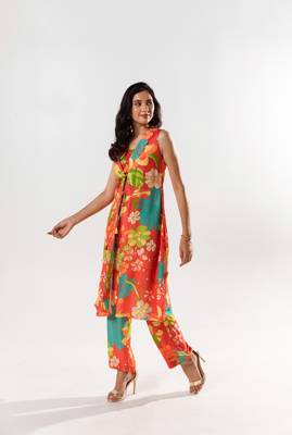 Red cotton silk printed elora set 2