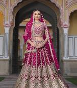 Indian wedding bridal wear net lehenga choli semi stitched embroidery sequence work 