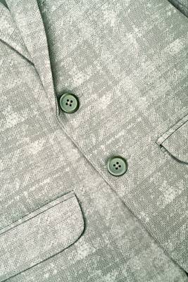 Boys lycra blend full sleeves crosshatch printed blazer - pista green 4