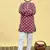 Boys viscose rayon embroidered sequinned kurta pyjama set - maroon