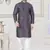 Purple jecquard with digital printed kurta payjama for mens wear