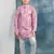 Pink crochet Jaipurian printed kurta and pyjama set for boys