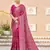 pink printed patola silk blend saree