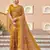 yellow printed patola silk blend saree