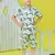 green cotton knitted tropical printed half sleeves t shirt and shorts set for boys