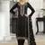Black silk thread embroidered salwar suit