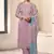 Light lavender moonga silk thread embroidered salwar suit