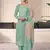 Sea green moonga silk thread embroidered salwar suit