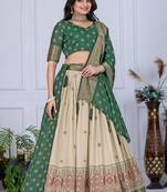 green Designer Lehenga Choli for Women