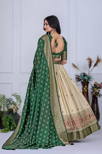 green Designer Lehenga Choli for Women
