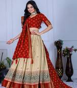 red Designer Lehenga Choli for Women