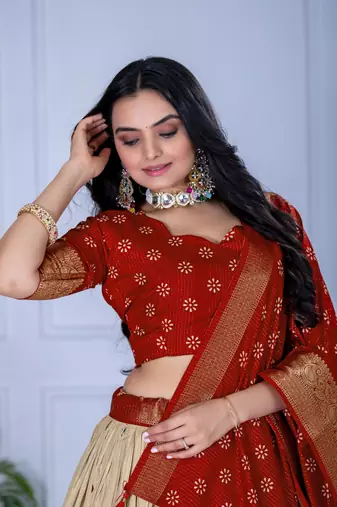 red Designer Lehenga Choli for Women