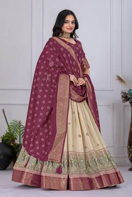 wine Designer Lehenga Choli for Women 2