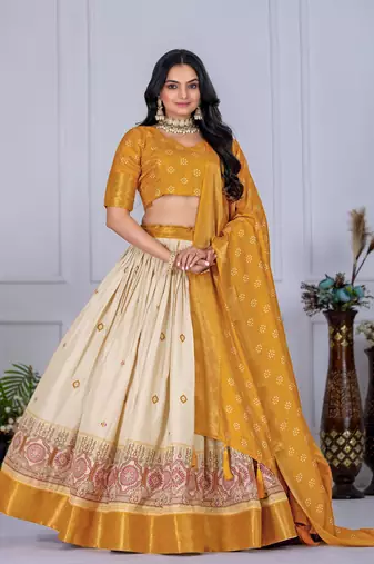 yellow Designer Lehenga Choli for Women