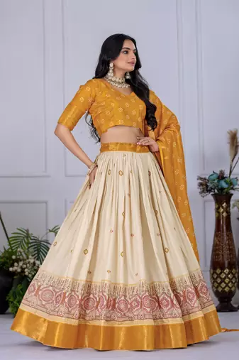 yellow Designer Lehenga Choli for Women