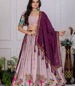 light-purple Designer Lehenga Choli for Women