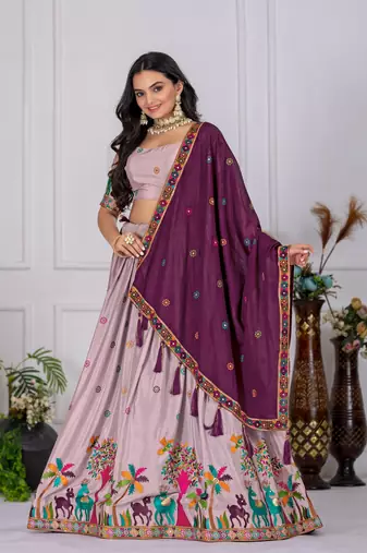 light-purple Designer Lehenga Choli for Women