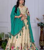 off-white Designer Lehenga Choli for Women