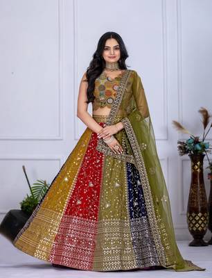 multicolor Designer Lehenga Choli for Women 1