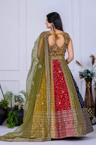multicolor Designer Lehenga Choli for Women