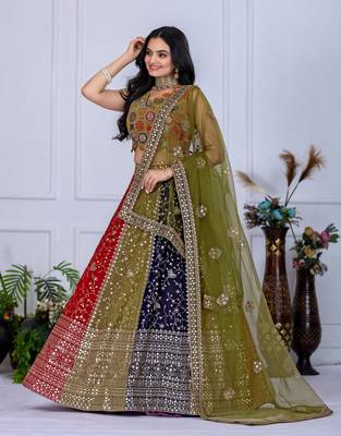 multicolor Designer Lehenga Choli for Women 3