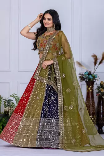 multicolor Designer Lehenga Choli for Women