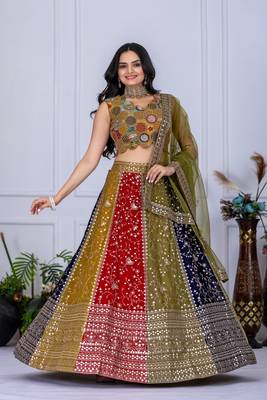 multicolor Designer Lehenga Choli for Women 4