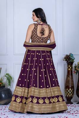 wine Designer Lehenga Choli for Women 2