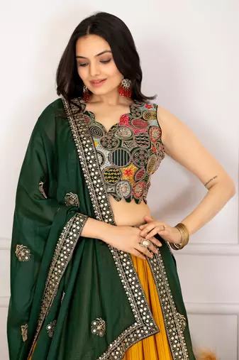 yellow Designer Lehenga Choli for Women
