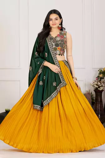 yellow Designer Lehenga Choli for Women
