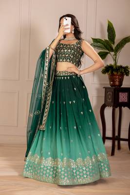 green Designer Lehenga Choli for Women 2