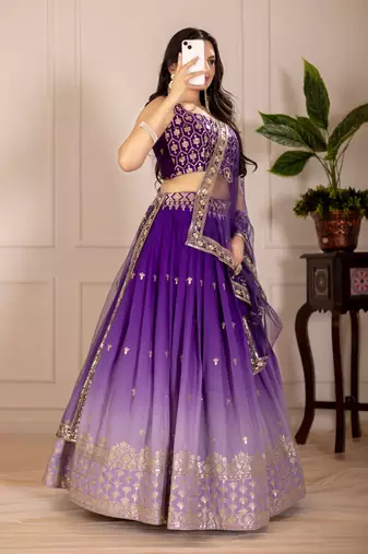 purple Designer Lehenga Choli for Women