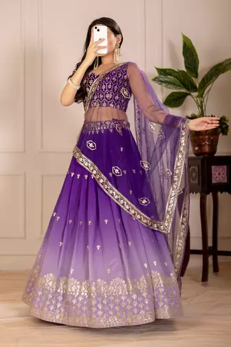 purple Designer Lehenga Choli for Women