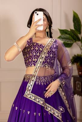 purple Designer Lehenga Choli for Women 4