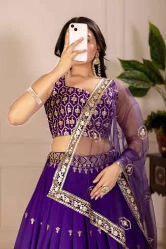purple Designer Lehenga Choli for Women